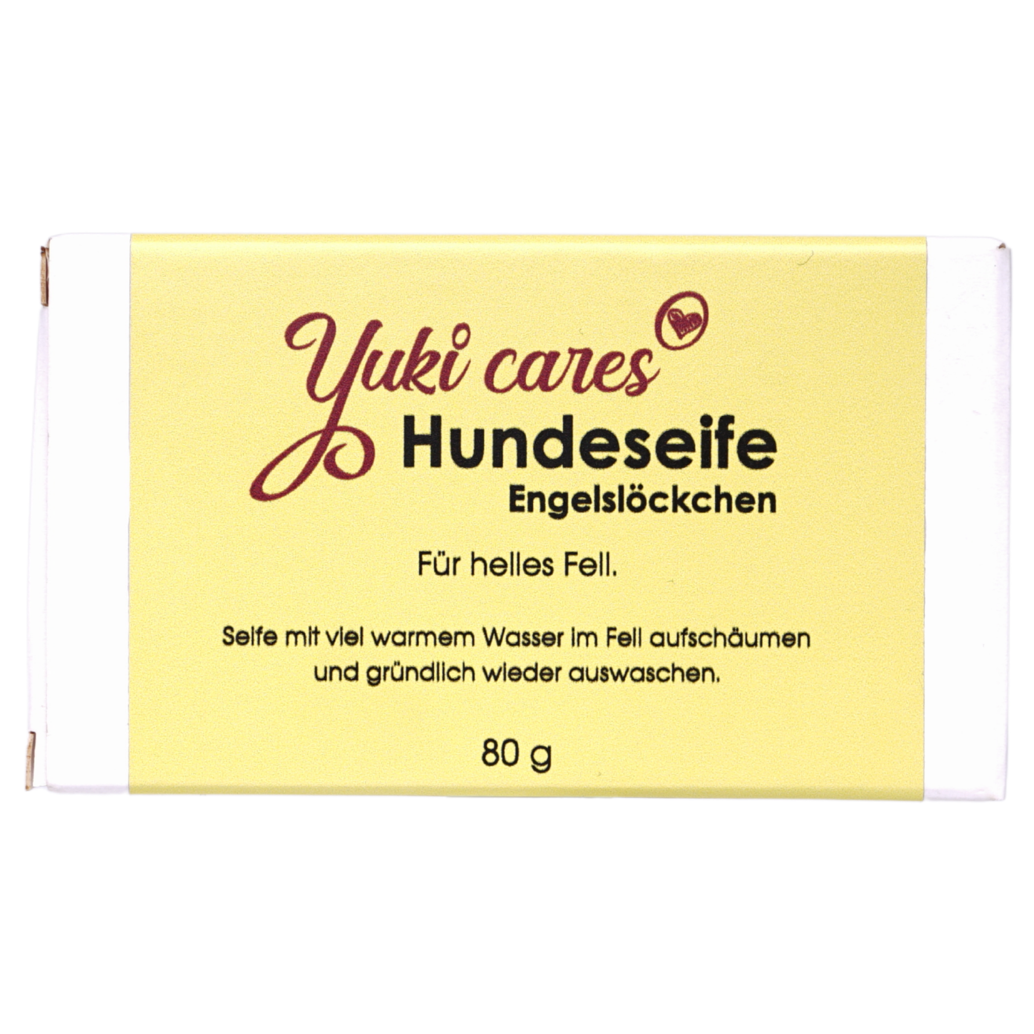 Engelslöckchenseife in Papierbox mit gelbem Etikett