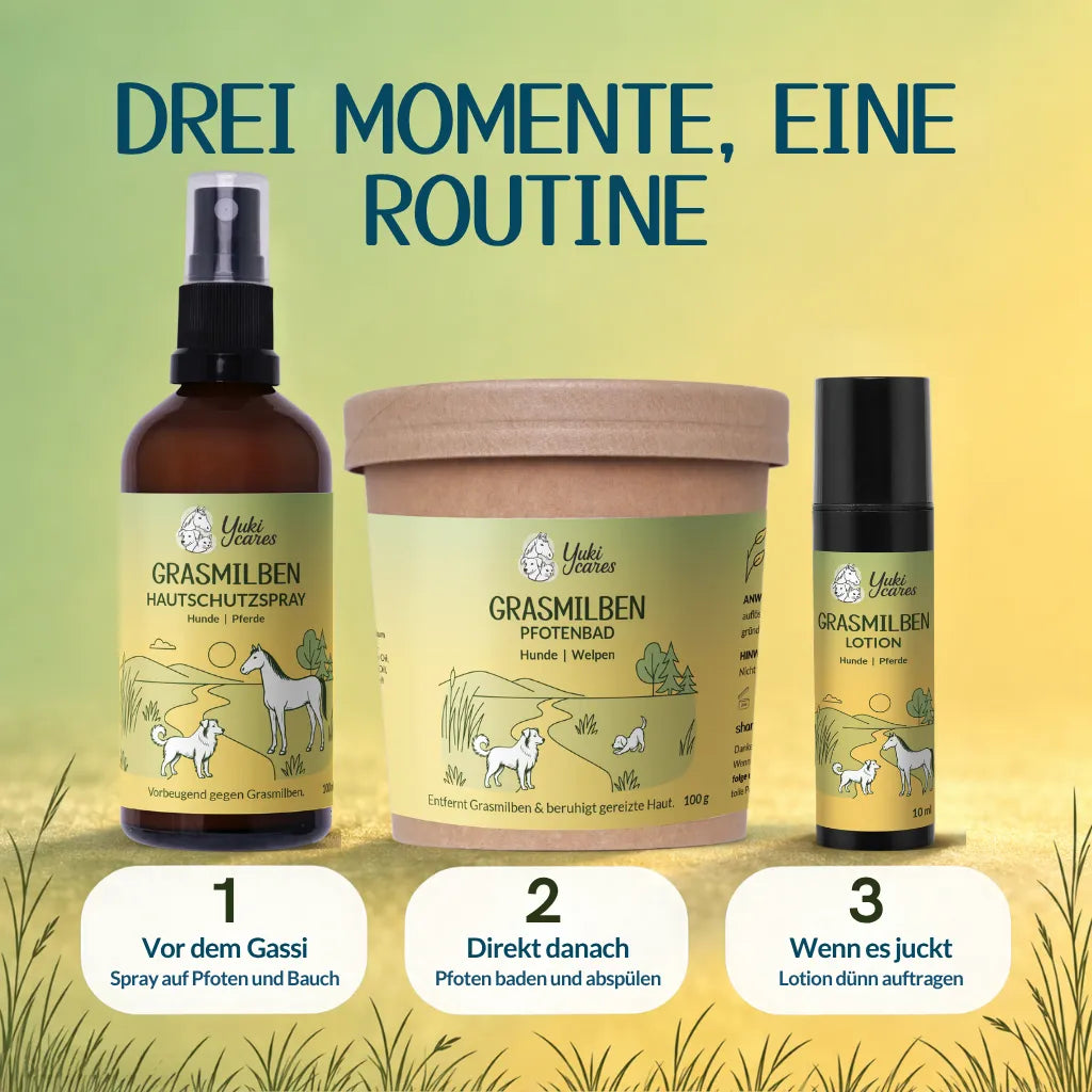 Grasmilben Schutz- und Pflege Set – Ansicht 3