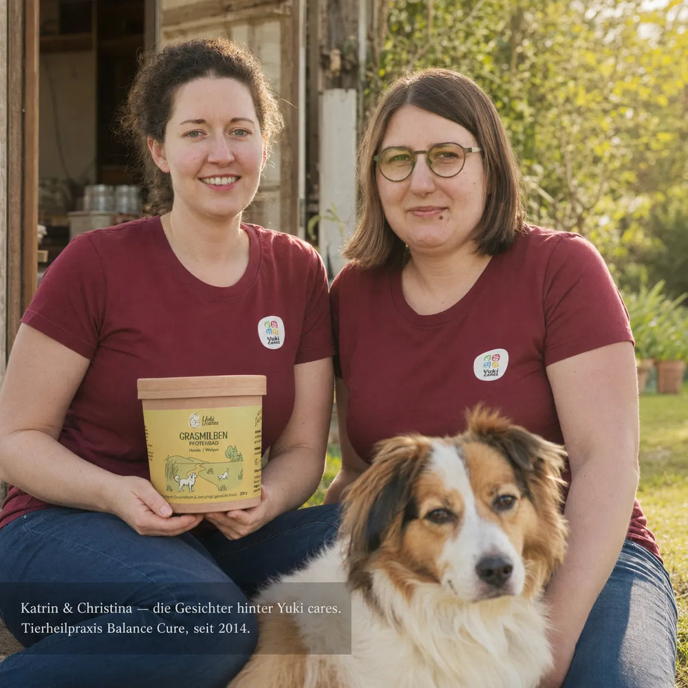 Katrin von Yuki cares mit Hund – Grasmilben-Routine aus der Tierheilpraxis