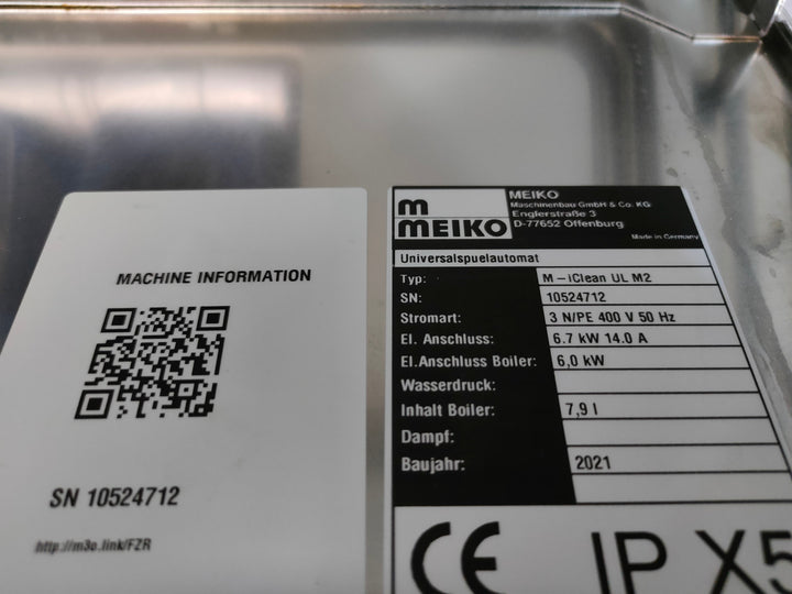 Meiko M-iClean UL M2 Universalspülmaschine – unter 10 Betriebsstunden, Baujahr 2021