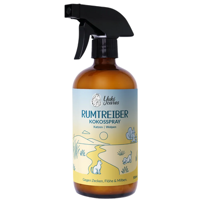 Kokos Spray Rumtreiber - sanfter Zeckenschutz für Katzen & Welpen