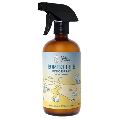 Kokos Spray Rumtreiber - sanfter Zeckenschutz für Katzen & Welpen