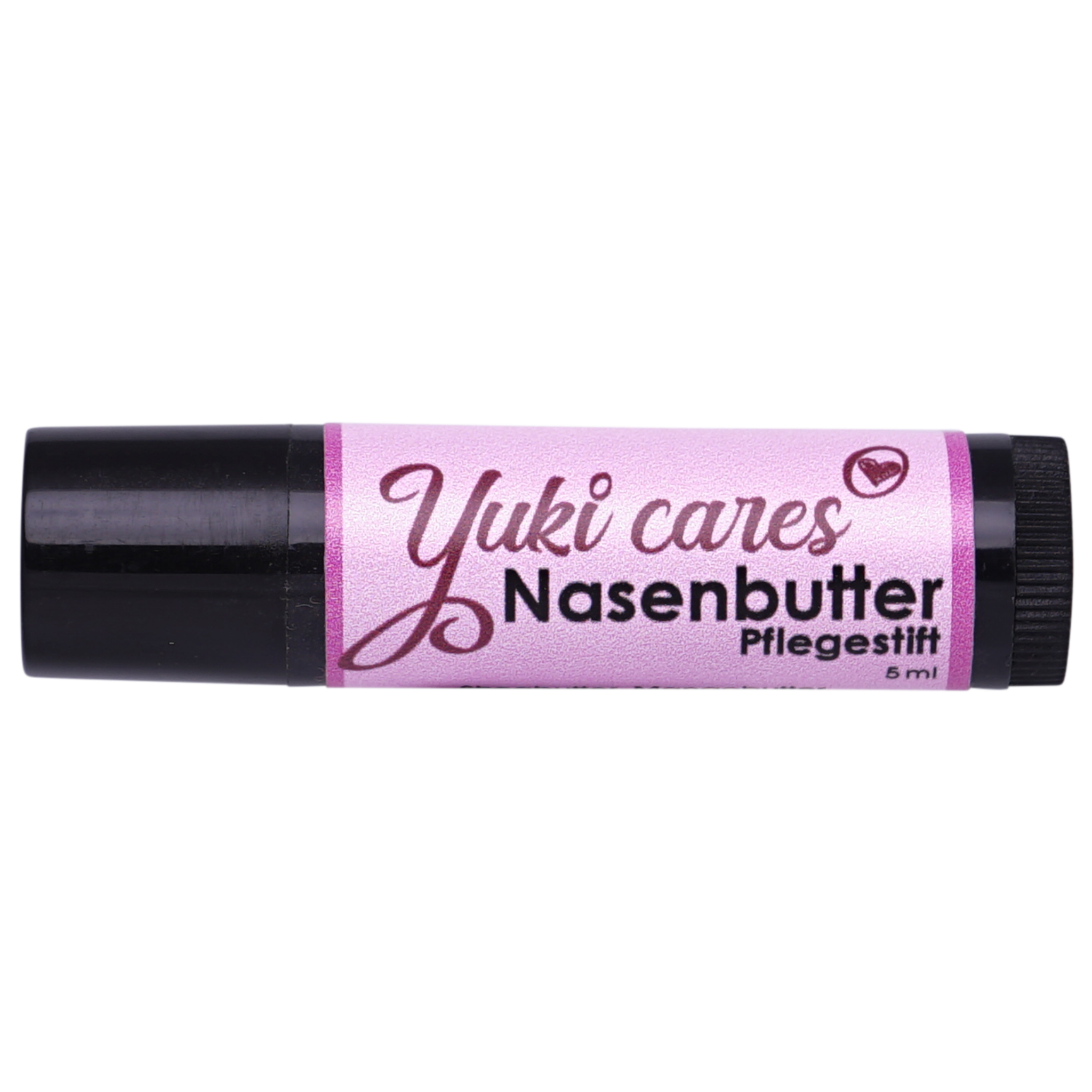 Nasenbutterstift in schwarzer Lippenstifthülse